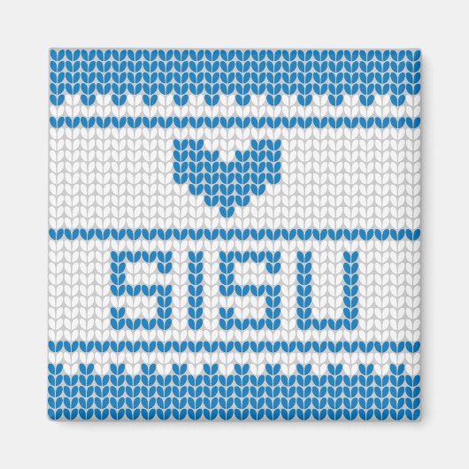 Sisu Hart Gebreide Magneet 1 (Voorkant)