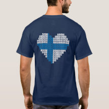 Sisu Heart Back Basic Donkere T-Shirt