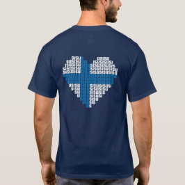 Sisu Heart Back Basic Donkere T-Shirt
