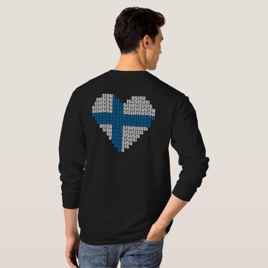 Sisu Heart Back Basic Lange Mouwen T-shirt (Achterkant volledig)