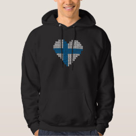 Sisu Heart Black Geboste Sweatshirt