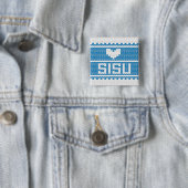 Sisu Heart Brei Knoop 2 Vierkante Button 5,1 Cm (In situ)
