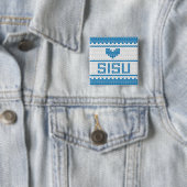 Sisu Heart Brei Knop 1 Vierkante Button 5,1 Cm (In situ)