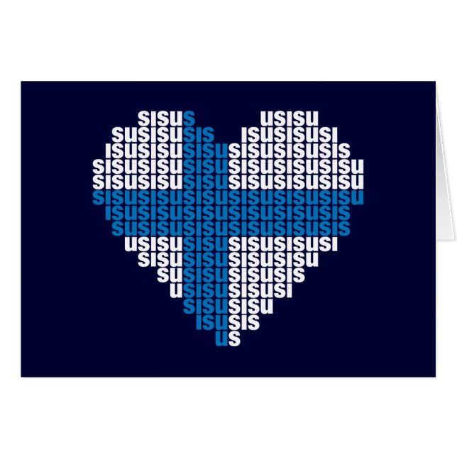 Sisu Heart Folding Card (Voorkant Horizontaal)