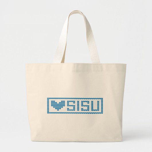 Sisu Heart Knit 3 Bag 2 Grote Tote Bag (Voorkant)