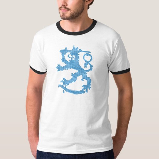 Sisu Lion Mannen Ringer T-shirt (Voorkant)