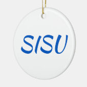 SISU Ornament (ronde; White; Finnish Ornament) (Links)