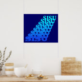 SISU Resonates in Shades of Blue Visual Art POSTER (Keuken)