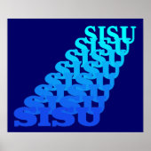 SISU Resonates in Shades of Blue Visual Art POSTER (Voorkant)