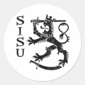 SISU RONDE STICKER (Voorkant)