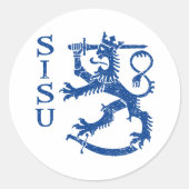 SISU RONDE STICKER (Voorkant)