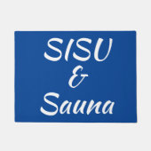 SISU & Sauna Doormat (blauw; Finse Doormat) Deurmat (Voorkant)