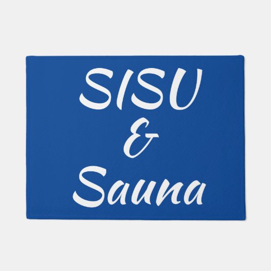 SISU & Sauna Doormat (blauw; Finse Doormat) Deurmat (Voorkant)