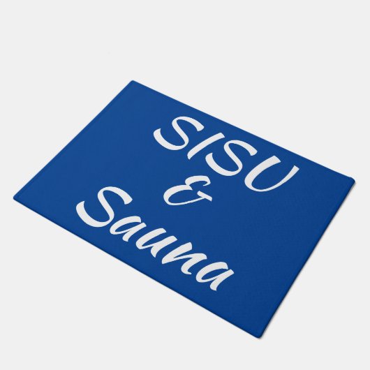 SISU & Sauna Doormat (blauw; Finse Doormat) Deurmat (Schuin)
