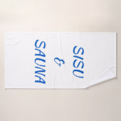 SISU & Sauna Fins keukenhanddoek (wit) Badhanddoek (Badhanddoek)