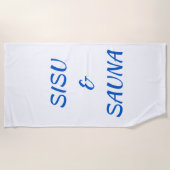 SISU & Sauna Finse keukenhanddoek (wit) Strandlaken (Voorkant)