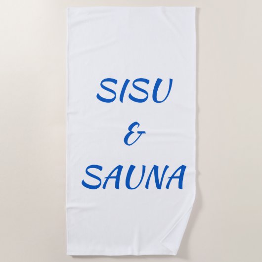 SISU & Sauna Finse keukenhanddoek (wit) Strandlaken (Voorkant)