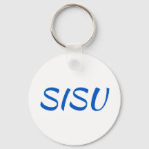 SISU-Sleutelhanger (Ronde; Wit; Finse Sleutelhange