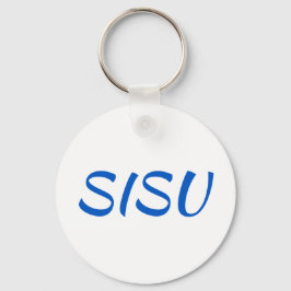 SISU-Sleutelhanger (Ronde; Wit; Finse Sleutelhange Sleutelhanger