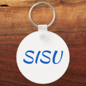 SISU-Sleutelhanger (Ronde; Wit; Finse Sleutelhange Sleutelhanger (Voorkant)