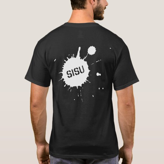 Sisu Splatter Back Donkere T-shirt (Achterkant)