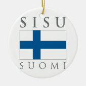 Sisu Suomi Keramisch Ornament (Voorkant)