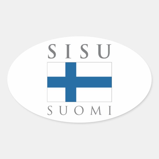 Sisu Suomi Ovale Sticker (Voorkant)
