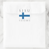 Sisu Suomi Vierkante Sticker (Tas)