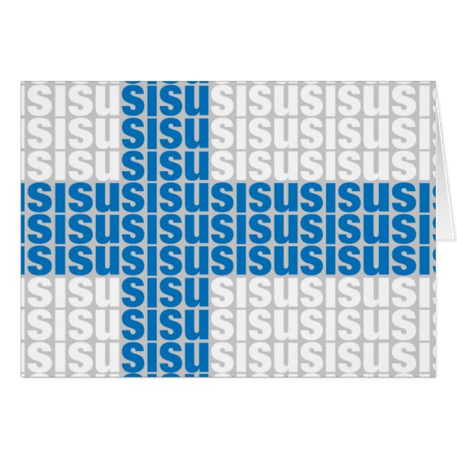 Sisu Vlag Vouwkaart (Voorkant Horizontaal)