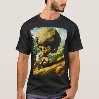 Sisyphus Eeuwige Strijd Renaissance Kunstwerk Muzi T-shirt