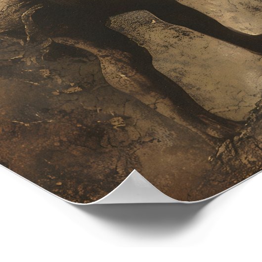 Sisyphus en zijn rotsblok poster (Hoek)