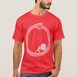 Sisyphus in een Ouroboros slang Unise Filosofie Vo T-shirt