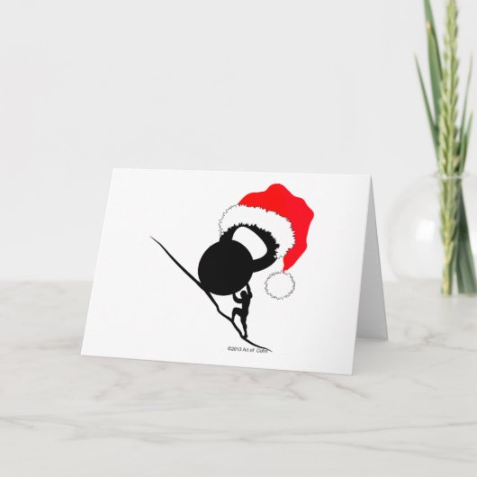 Sisyphus Kettlebell Vrolijk kerstfeest Bedankkaart (Voorkant)