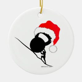 Sisyphus Kettlebell Vrolijk kerstfeest Keramisch Ornament