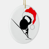 Sisyphus Kettlebell Vrolijk kerstfeest Keramisch Ornament (Rechts)