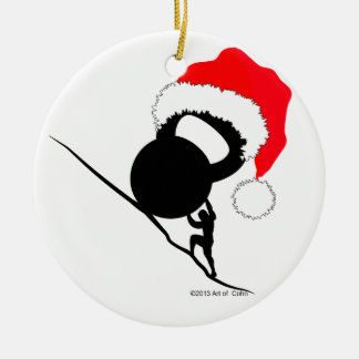 Sisyphus Kettlebell Vrolijk kerstfeest Keramisch Ornament