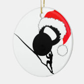 Sisyphus Kettlebell Vrolijk kerstfeest Keramisch Ornament (Links)