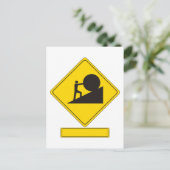 Sisyphus Road Sign Briefkaart (Staand voorkant)