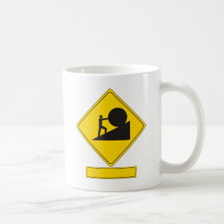 Sisyphus Road Sign Koffiemok
