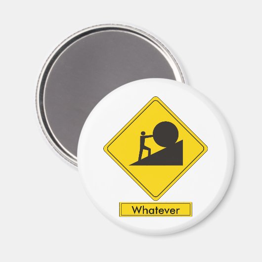 Sisyphus Road Sign Magneet (Voorkant / Achterkant)