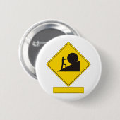 Sisyphus Road Sign Ronde Button 5,7 Cm (Voorkant /achterkant)