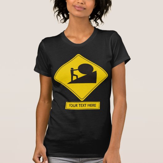 Sisyphus Road Sign T-shirt (Voorkant)