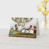 Sit and Read - Birthday Kaart (Gele Bloem)