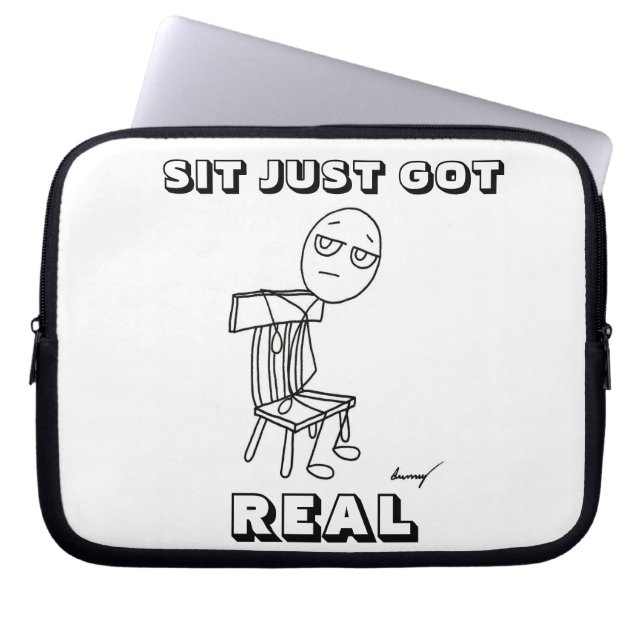 SIT GEWOON DE ECHTE laptophoes Laptop Sleeve (Voorkant)