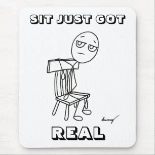 SIT GOT ALLEEN DE ECHTE Mousepad Muismat