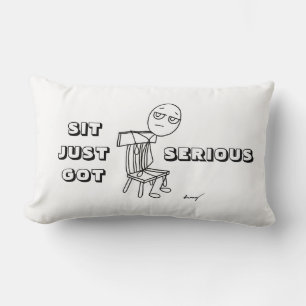 SIT IS NET ERNSTIG Lumbar Pillow Kussen