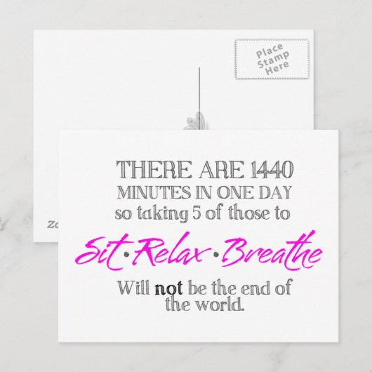 Sit-Relax-Breathe Briefkaart (Voorkant / Achterkant)