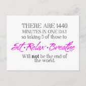 Sit-Relax-Breathe Briefkaart (Voorkant)