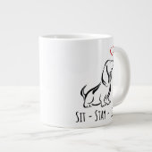 Sit-Stay-Love Basset Hound Grote Koffiekop (Voorkant rechts)