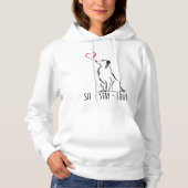 Sit-Stay-Love Beagle Hoodie (Voorkant)